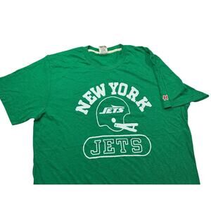 Homage New York Jets Green Cotton Blend T-Shirt Size Large